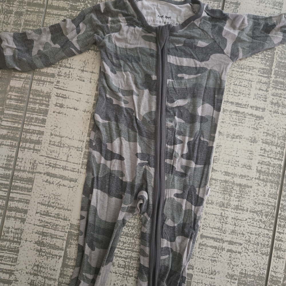 Little Sleepies Gray Camo Kids Pajamas